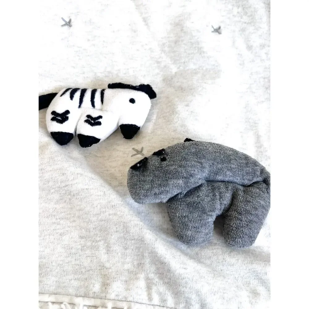 Pottery Barn Reversible Baby Blanket Playtime Plush Sherpa Security 30X40